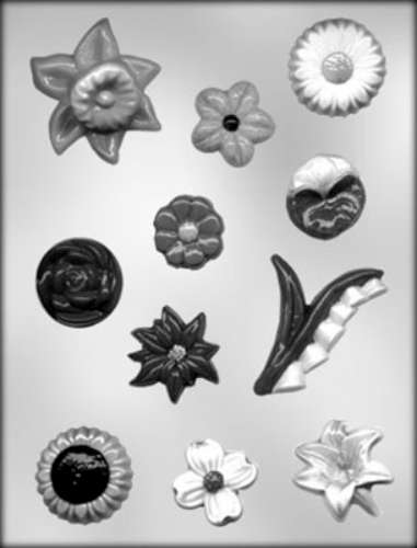 Flower Assortment Chocolate Mould - Click Image to Close